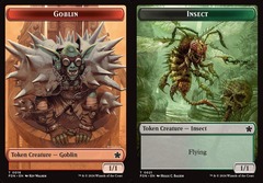 Goblin (0018) // Insect (0021) Double-Sided Token - Foil